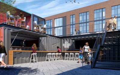 Developer starts construction on delayed project with cutting-edge container architecture in Munster